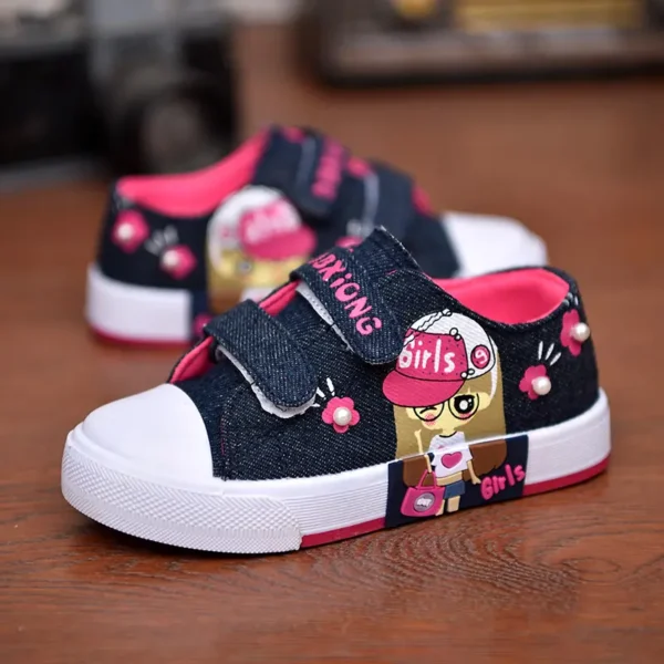 A pair of shoes with the word girls written on them.