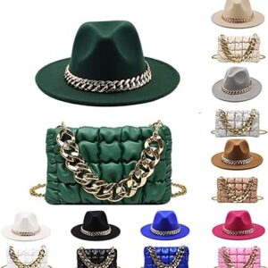 A bunch of hats and purses that are all different colors